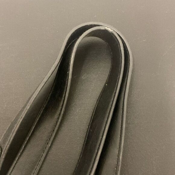 Mechi Bag Purse Replacement Handles 25" Long Silver and Black Ring Claps - Picture 3 of 6